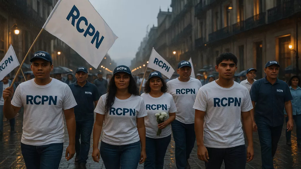 Personas unidas en acciones cívicas pacíficas