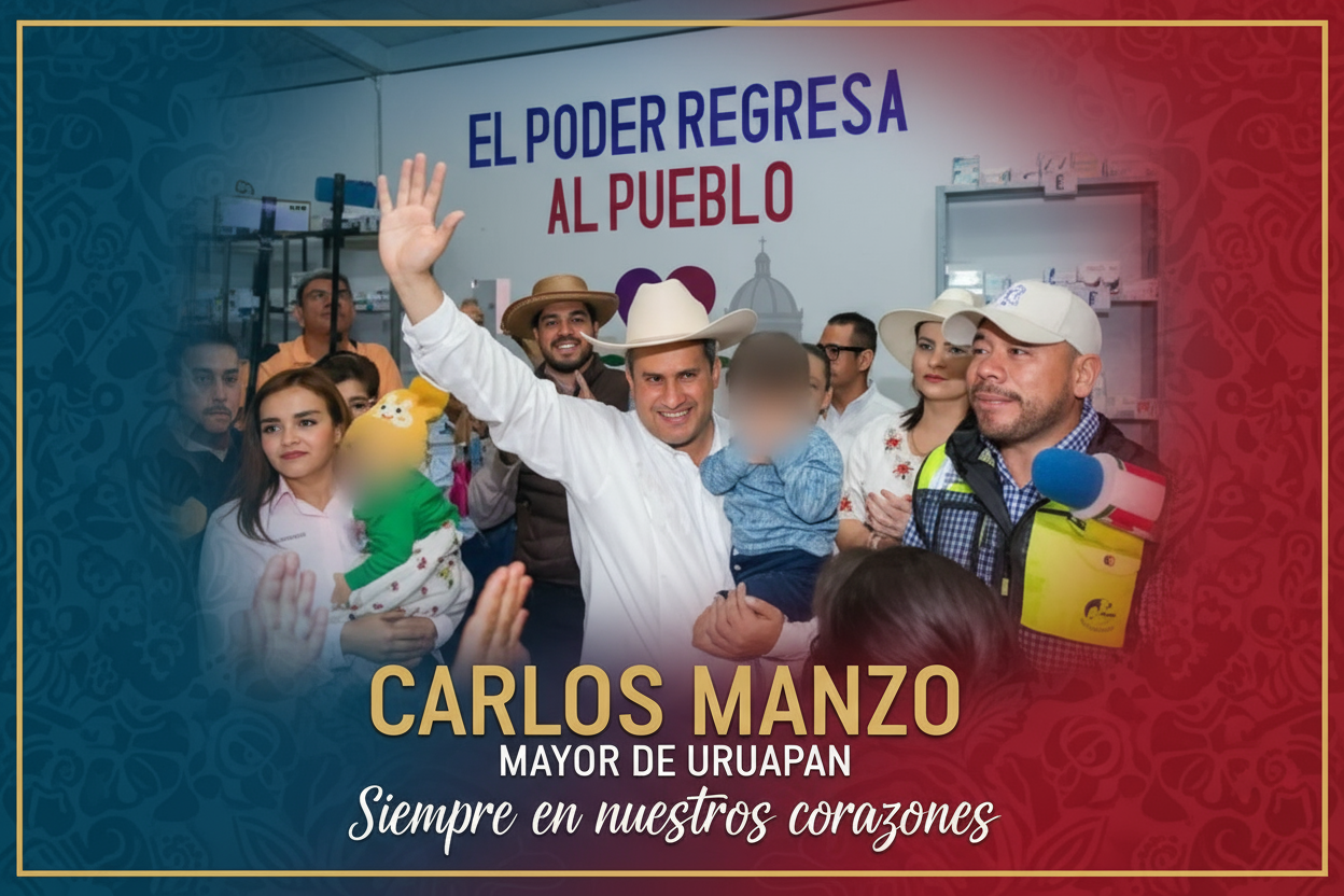 Homenaje a Carlos Manzo, alcalde de Uruapan